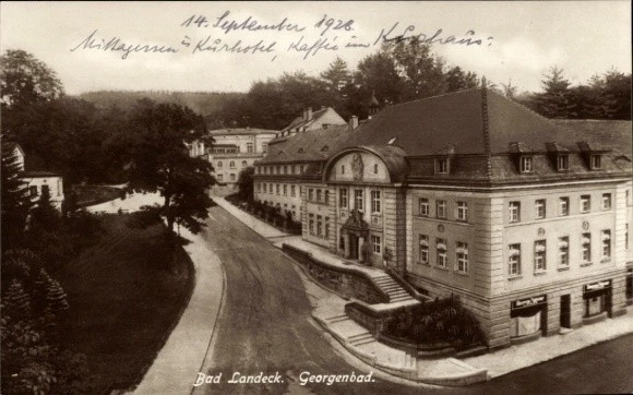Carte Postale Ancienne Bad Landeck Silésie - Panorama 1928 - Entre-deux-guerres