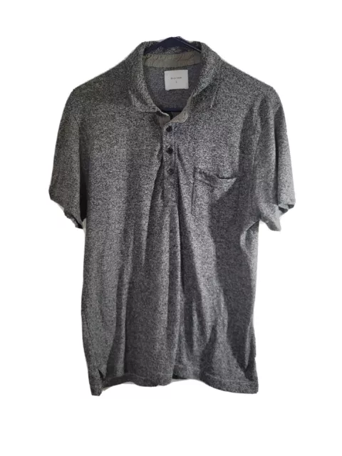 Billy Reid Mens Short Sleeve Pensacola Polo Shirt Gray Sz Large