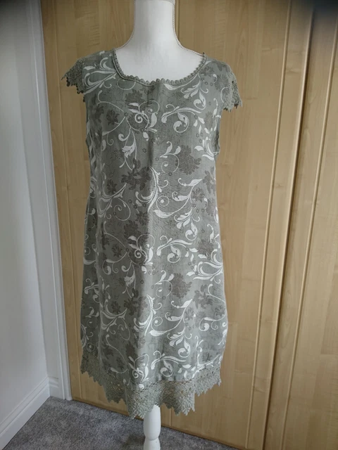 CARINA RICCI MADE IN ITALY 100% Linen Blue Beige Stripe Lagenlook Dress LARGE 18 18.00 - PicClick UK CARINA RICCI MADE IN ITALY 100% Linen Blue Beige Stripe Lagenlook Dress LARGE 18 18.00 - PicClick UK