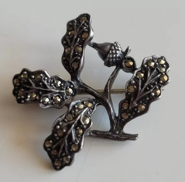 Ancienne Belle Broche Anglaise Strass Et En Argent Silver 6,1 Grammes vintage