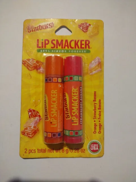 Lip Smacker Starburst Strawberry Banana 2 PCs .28 Oz