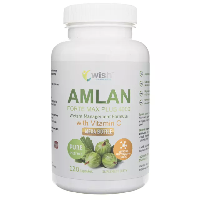 Wish Amlan Forte (Indian Gooseberry) 4000 mg, 120 capsules