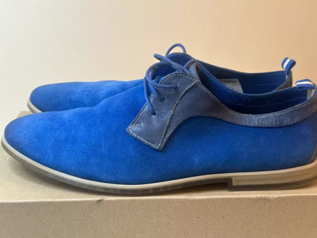 CLARKS 1825 MENS Lace Up Blue Suede Shoes Size Uk 9G/43 £21.00