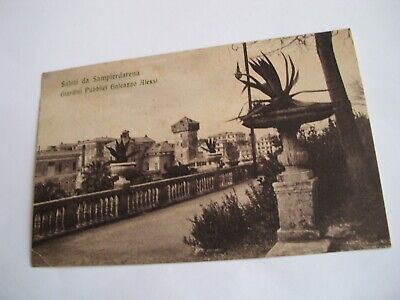 Genova Saluti da Sampierdarena giardini pubblici G Alessi non spedita f p. 