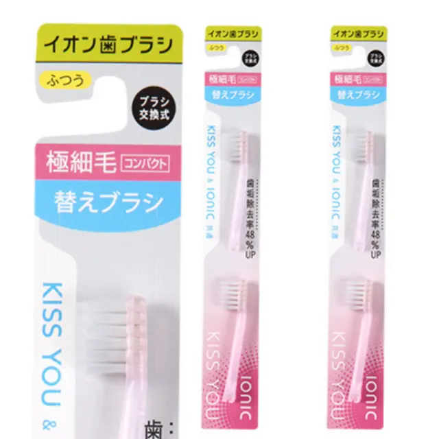 KISS YOU Refill Spare 4pcs for Ultra-fine Compact Regular Ionic Toothbrush JAPAN