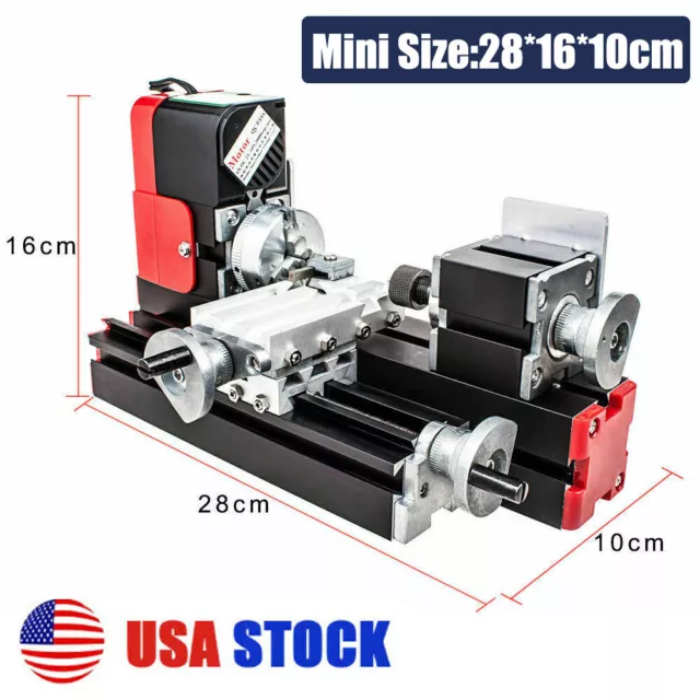 Multifunction Miniature Metal Motorized DIY Mini Lathe Machine Tool 20000rev/min