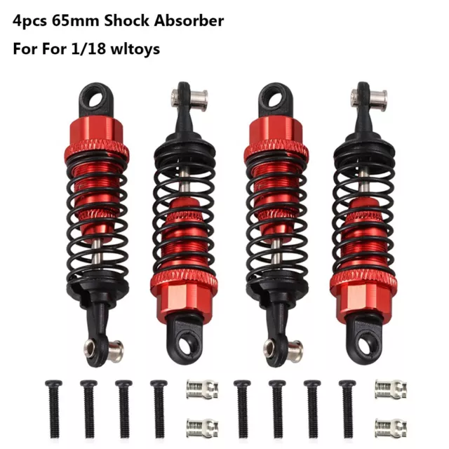 4PCS/Set Aluminum Alloy Shock Absorber Damper For 1:18 Scale RC WLtoys A959 A969 3