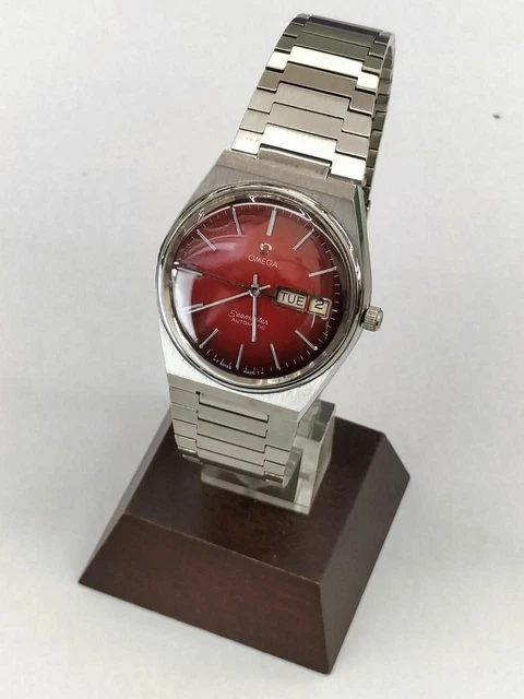 Omega Seamaster Ref.116.0211 Day Date Red Silver Round Automatic Mens Watch