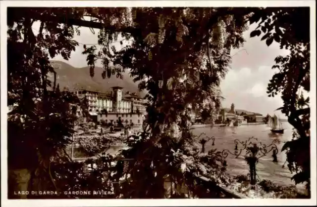 GARDONE Cartolina Gardasee Italien Lago di Garda 1930/40 Italy Vintage Postcard