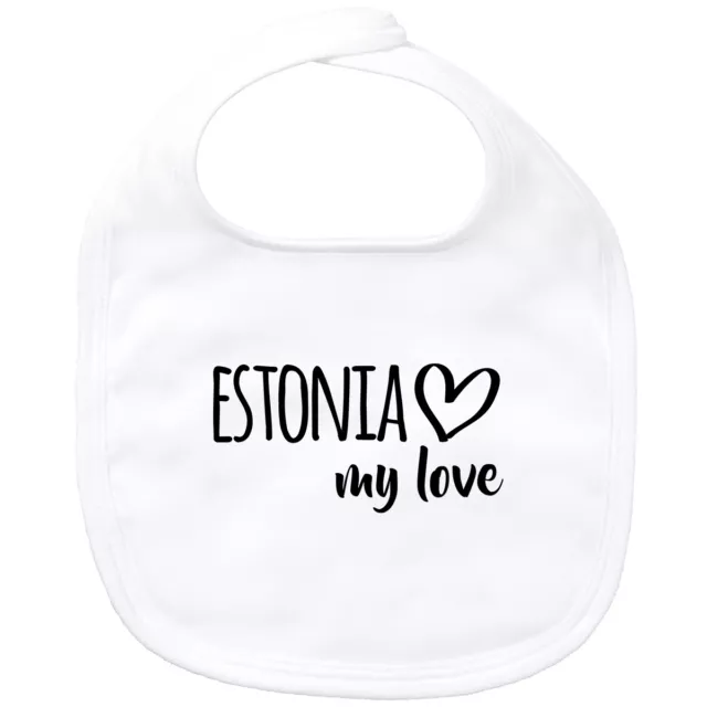 Bavaglino bambino Estonia my love idea regalo souvenir compleanno collo di Natale