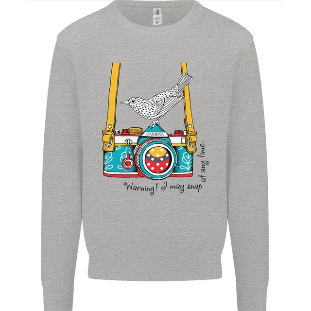 Camera With a Bird Photographer Photography Mens Sweatshirt Jumper