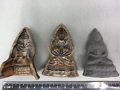 16~18th Century Very Rare Old Tibetan TSA TSA Bronze Mold Buddha