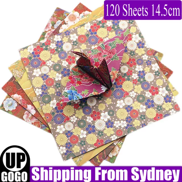 120 Sheets Japanese Pattern Sakura Folding Origami Craft Paper 8 Mixed Colours A