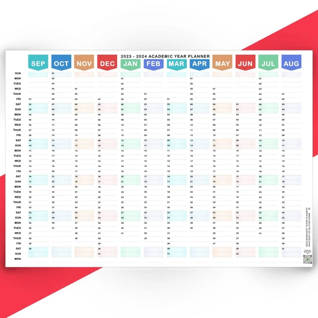 2023/2025 MIDYEAR CALENDAR A2 Academic Wall Planner Student Uni 14
