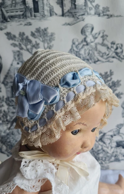 ANCIEN PETIT BONNET Coiffe Dentelle Bebe Poupee EUR 45 00 PicClick FR