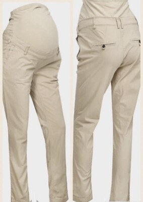 C&A NUOVO Beige Smart Soft Maternità Pantaloni Taglia 12 