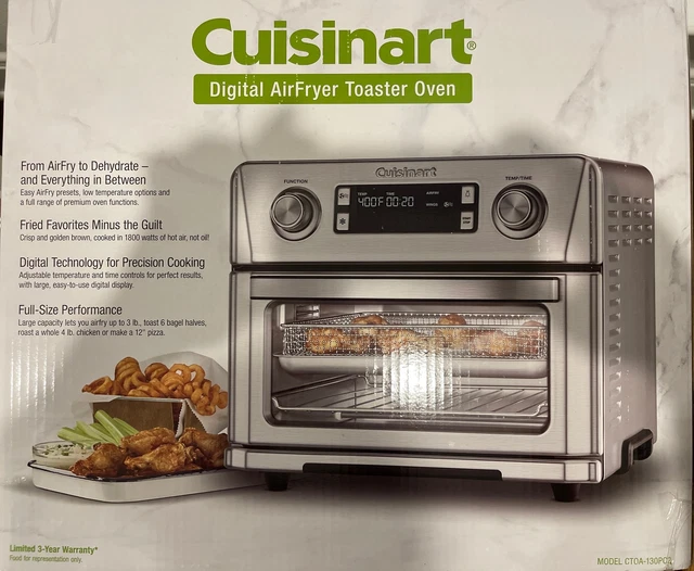 CUISINART CTOA130PC2 DIGITAL Model Airfryer Toaster Oven, 0.6 cu ft