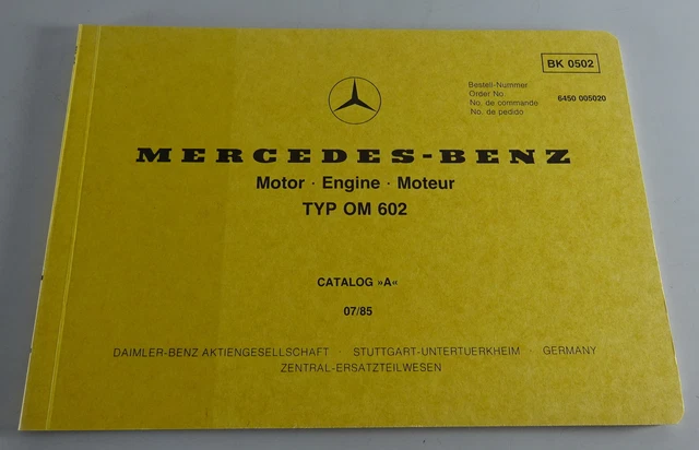 Mercedes 5 Zylinder Diesel Motor Om 602 picclick.fr