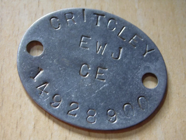 WW2 RELIC DOGTAG ww2 RAC RTR Recce Replacement from GSC - CRITCLEY 900 ...