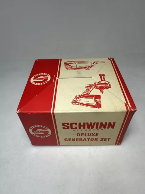 NOS Vintage Schwinn Approved Deluxe Generator Set 04140 Front & Rear Lights NEW*