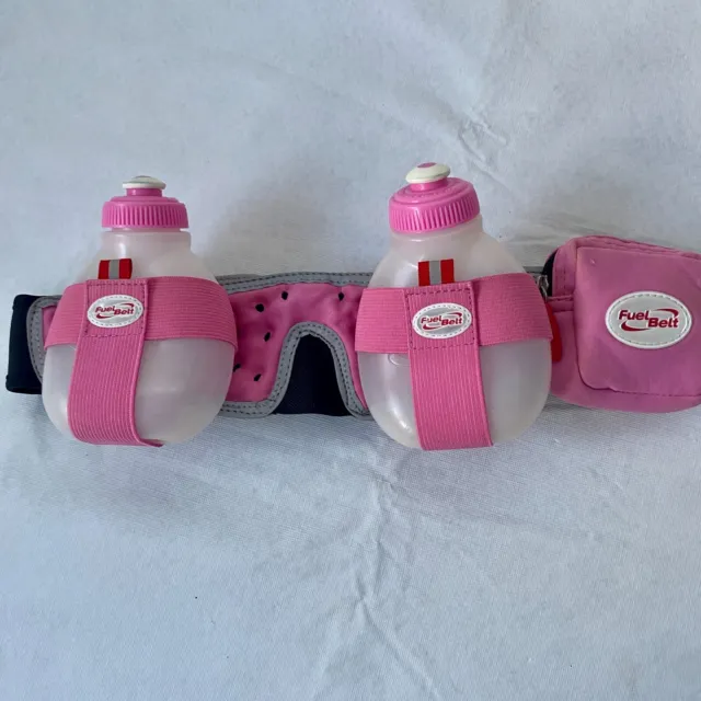 Fuel Belt Helium 2 Bottle Water Hydration Belt w/ Pouch in Pink Women's Small