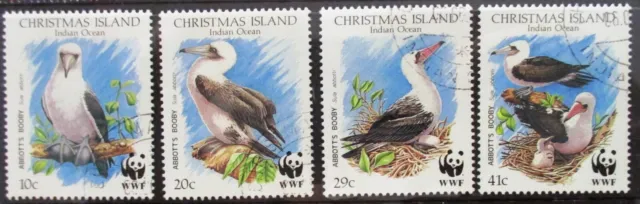 Australia 1990 Christmas Island Birds/WWF complete set 4 stamps fine used