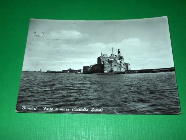 Cartolina Brindisi - Forte a mare ( Castello Svevo ) 1955 ca.