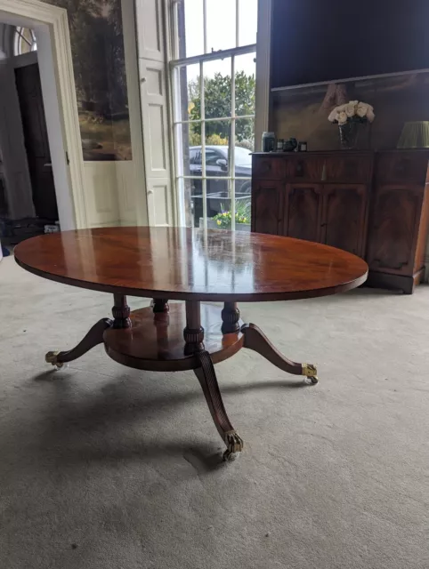 LARGE Quality Antique Flame Mahogany 2 tier Coffee Table Vintage Chateaux £1500