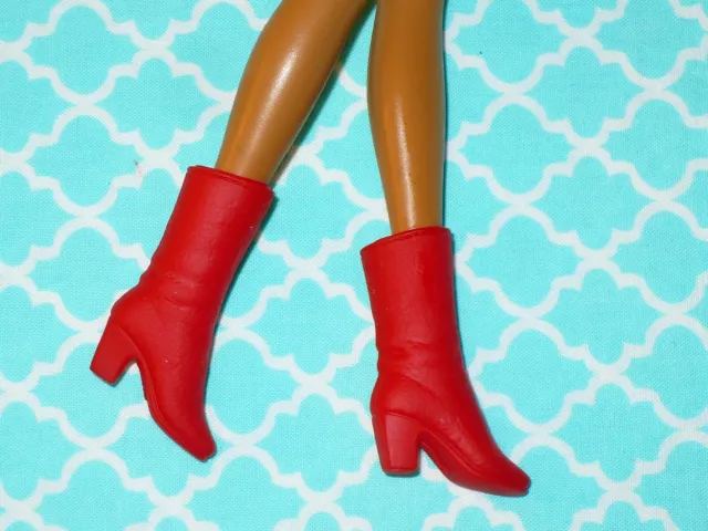 SHOES BARBIE DOLL ~ Fashionistas ~ Fashion Fever ~ RED MID CALF BOOTS ...