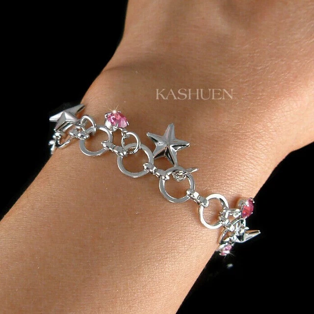 Lang Funkelnde Star mit Swarovski Kristall Hochzeit Braut Armband Fußkettchen