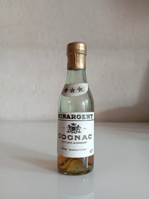 Very old mini bottle cognac Minargent 3 stars 3cl