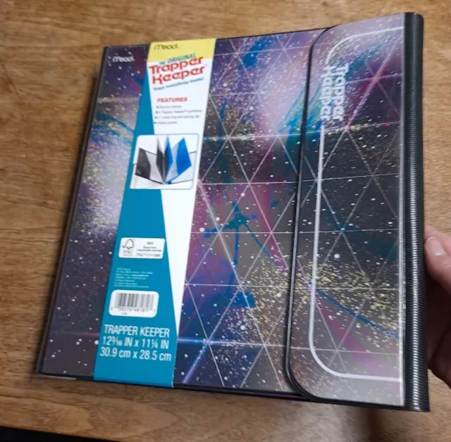 Trapper Keeper 80's Retro Collection Glitter Galaxy 1" Binder NWT