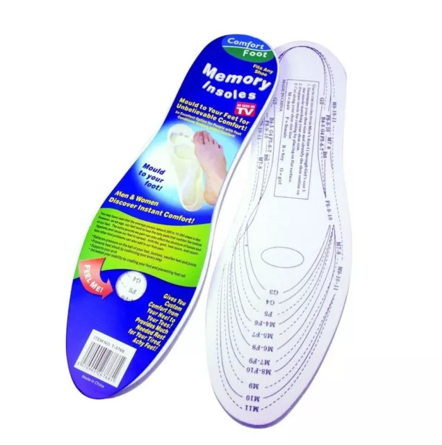 2 X Semelle a mémoire de forme. Memory Insoles - vu à la TV - 32 au 45 - Unisexe