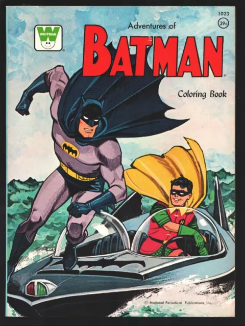 BATMAN Coloring Book 1966 Whitman Authorized Edition 1140 Roughly 50%  COLORED 🌈