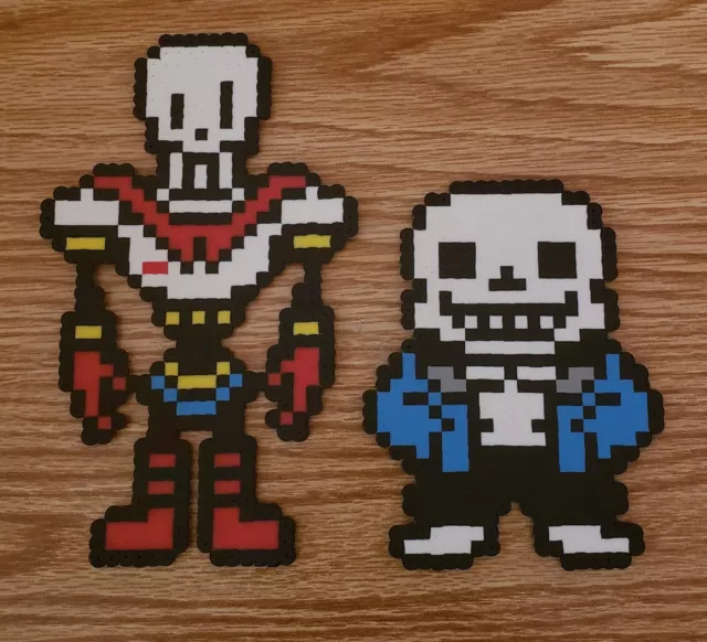 Sans Skeleton Undertale Battle Sprite IN COLOR Perler Bead wall