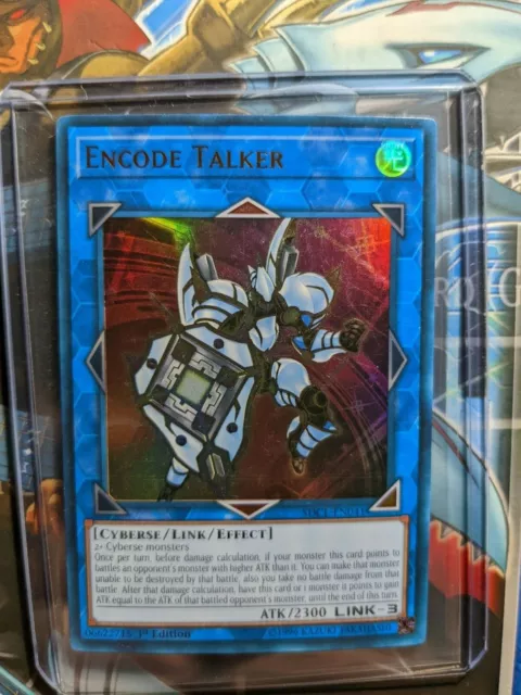 YuGiOh Encode Talker SDCL-EN041 - 1st Edition Ultra Rare Holo Used Yugioh Card