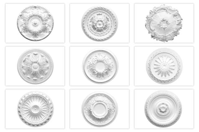 1 Rosette Plafond stuc Décoration Murale Intérieur Eps Polystyrène Tous Modèles