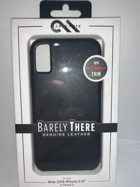 Casemate Barely There IPhone XS Max Black Leather Case-Free Shipping!