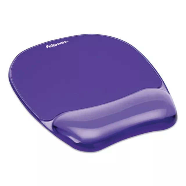 Fellowes 91441 Gel Crystals 7.87" x 9.18" Mouse Pad w/ Wrist Rest - Purple New 2