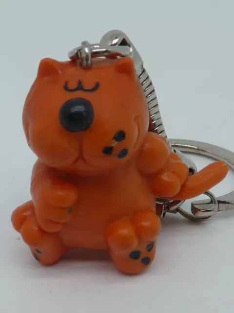 Figurine Ancienne Pvc Plastique Isidore Le Chat En Porte Clefs