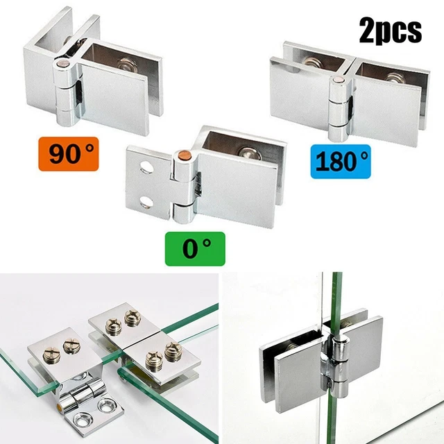 2 x morsetto armadio testa frizione hardware gemello bagno doccia vetro cerniere porta