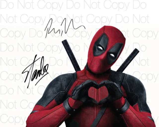 Deadpool signed Lee Ryan Reynolds autograph 8X10 Print photo picture poster RP