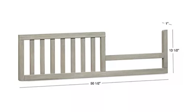 Sorelle 137-WG Toddler Guard Rail in Weathered Gray-BRAND NEW-SHIPS SAME BUS DAY