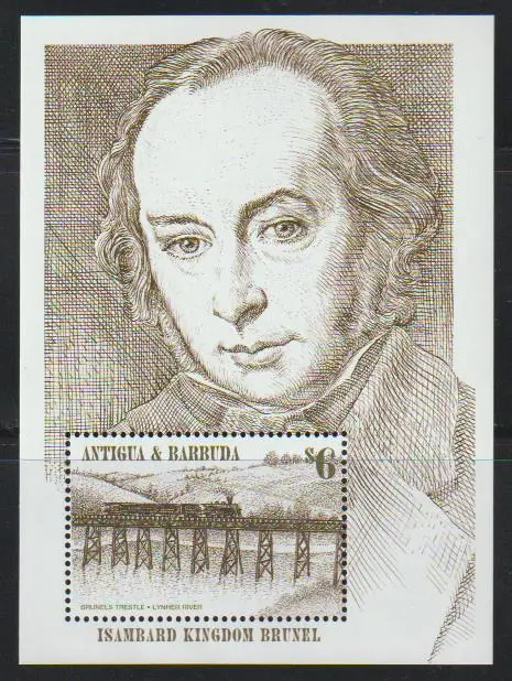 Antigua & Barbuda 1997 Stamp Railways Isambard Kingdom Brunel Ss Mnh - Ant581