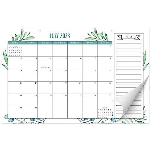 Aesthetic 2023 2024 greenery desk calendar runs from june 2023 until 