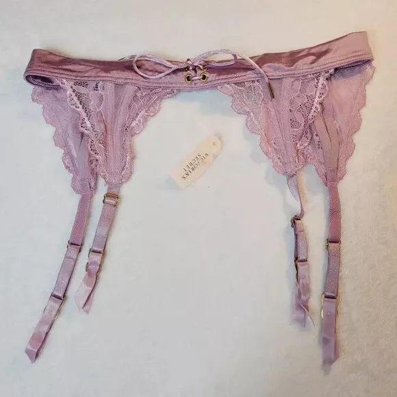 New Victoria's secret sexy Lilac Garter Belt new XS