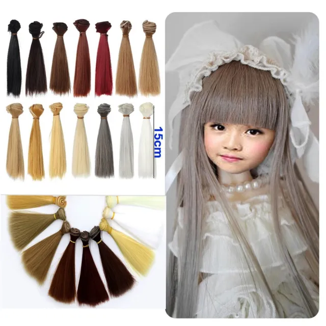 High-temperature Wire DIY Dolls Accessories Doll Wigs Wig Hair Long Straight