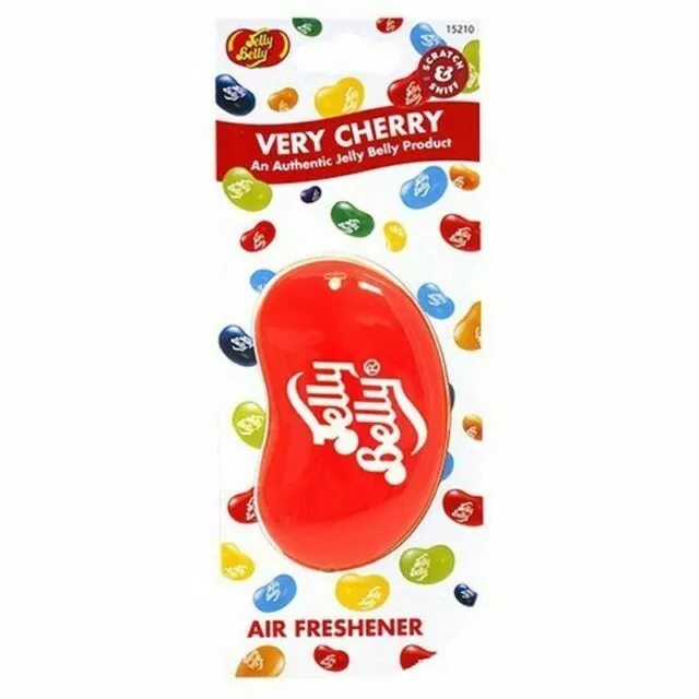 1 x Jelly Belly 3D Bean Sweets Scent Car Home Air Freshener Freshner VERY CHERRY