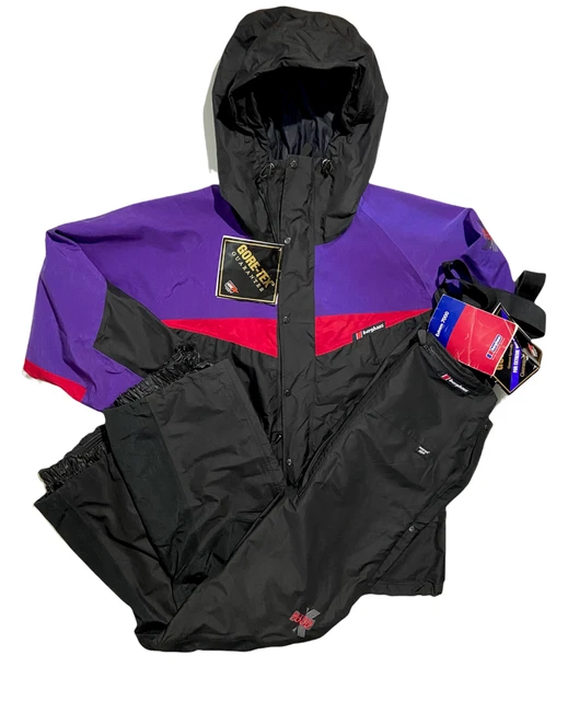 Men`s Vintage 80`s Berghaus Trango Extrem 7000 Gore-Tex Ski Suit Size L NEW