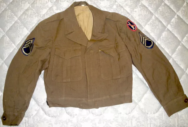 VINTAGE KOREAN WAR US Army Ike Wool Jacket, Pants, Garrison Side Cap ...